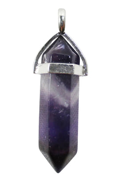 Chevron Amethyst Point Pendant | Crystal Jewellery | Point Pendants
