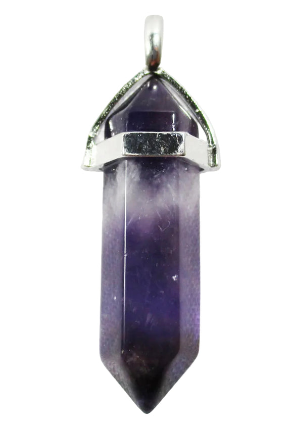Chevron Amethyst Point Pendant | Crystal Jewellery | Point Pendants