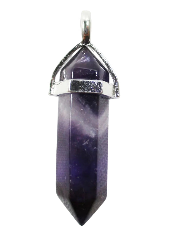 Chevron Amethyst Point Pendant | Crystal Jewellery | Point Pendants