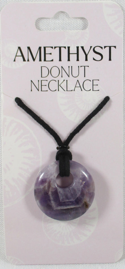 Chevron Amethyst Donut Necklace | Crystal Jewellery | Crystal Necklaces
