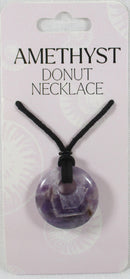 Chevron Amethyst Donut Necklace | Crystal Jewellery | Crystal Necklaces