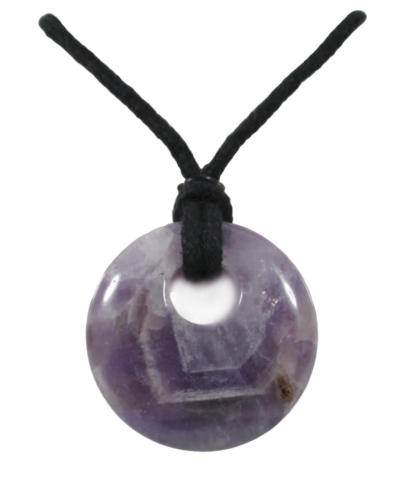 Chevron Amethyst Donut Necklace | Crystal Jewellery | Crystal Necklaces