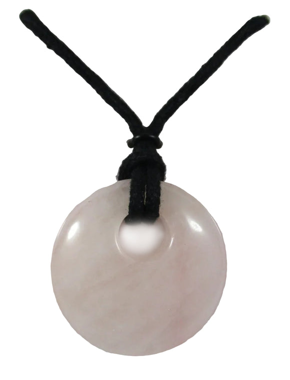 Rose Quartz Donut Necklace | Crystal Jewellery | Crystal Necklaces
