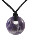 Chevron Amethyst Donut Necklace | Crystal Jewellery | Crystal Necklaces