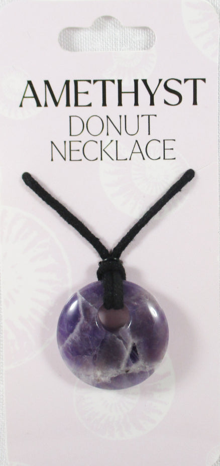 Chevron Amethyst Donut Necklace | Crystal Jewellery | Crystal Necklaces