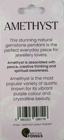 Chevron Amethyst Donut Necklace | Crystal Jewellery | Crystal Necklaces