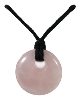 Rose Quartz Donut Necklace | Crystal Jewellery | Crystal Necklaces