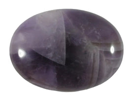 Chevron Amethyst Thick Thumb Stone | Cut & Polished Crystals | Polished Crystal Thumb Stones