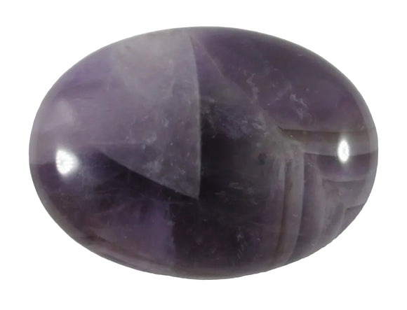 Chevron Amethyst Thick Thumb Stone | Cut & Polished Crystals | Polished Crystal Thumb Stones