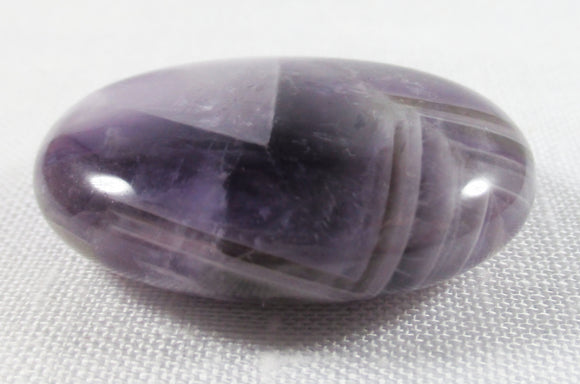 Chevron Amethyst Thick Thumb Stone | Cut & Polished Crystals | Polished Crystal Thumb Stones