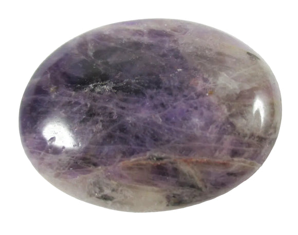 Chevron Amethyst Thick Thumb Stone | Cut & Polished Crystals | Polished Crystal Thumb Stones