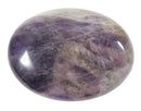 Chevron Amethyst Thick Thumb Stone | Cut & Polished Crystals | Polished Crystal Thumb Stones