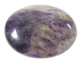 Chevron Amethyst Thick Thumb Stone | Cut & Polished Crystals | Polished Crystal Thumb Stones