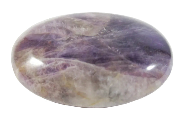 Chevron Amethyst Thick Thumb Stone | Cut & Polished Crystals | Polished Crystal Thumb Stones