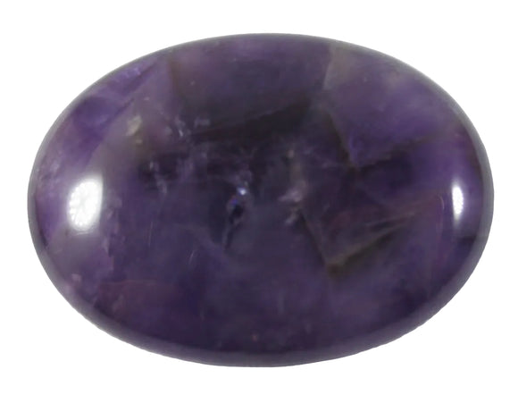 Chevron Amethyst Thick Thumb Stone | Cut & Polished Crystals | Polished Crystal Thumb Stones