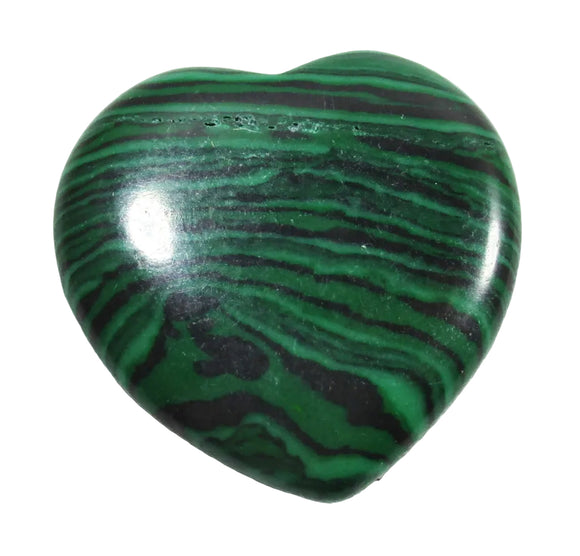 Mini RECONSTITUTED Malachite Heart | Crystal Carvings | Polished Crystal Hearts
