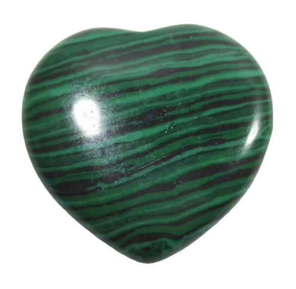 Mini RECONSTITUTED Malachite Heart | Crystal Carvings | Polished Crystal Hearts