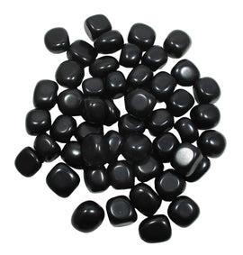 Black Obsidian Healing Crystal Rough Tumble Stones (x3) | Cut & Polished Crystals | Polished Crystal Tumble Stones
