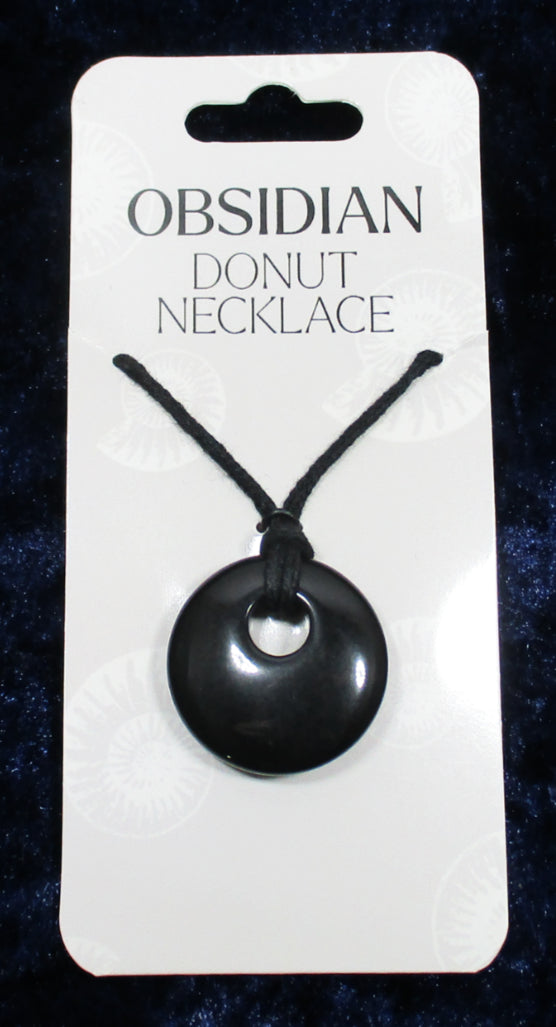 Obsidian Donut Necklace | Crystal Jewellery | Crystal Necklaces