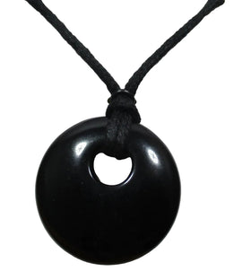 Obsidian Donut Necklace | Crystal Jewellery | Crystal Necklaces