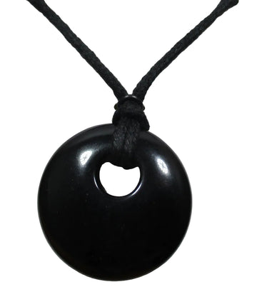 Obsidian Donut Necklace | Crystal Jewellery | Crystal Necklaces