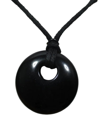 Obsidian Donut Necklace | Crystal Jewellery | Crystal Necklaces