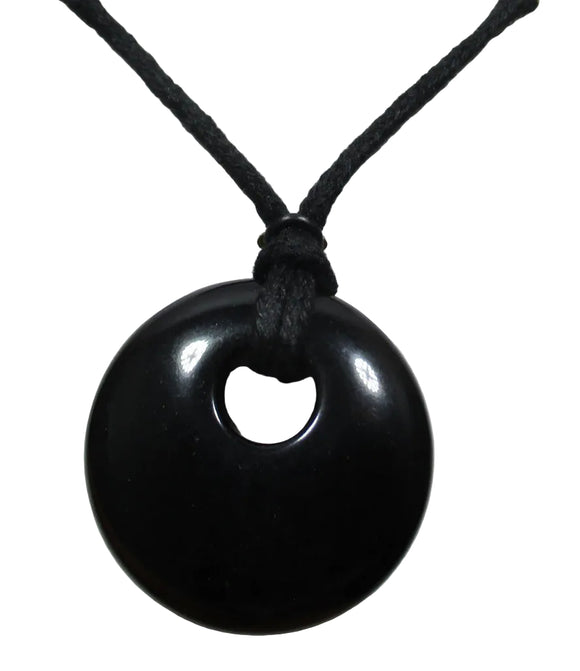 Obsidian Donut Necklace | Crystal Jewellery | Crystal Necklaces