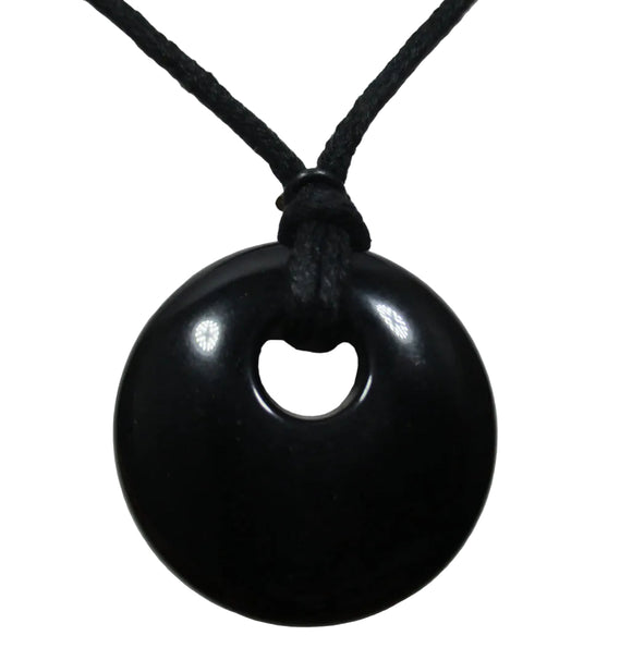 Obsidian Donut Necklace | Crystal Jewellery | Crystal Necklaces