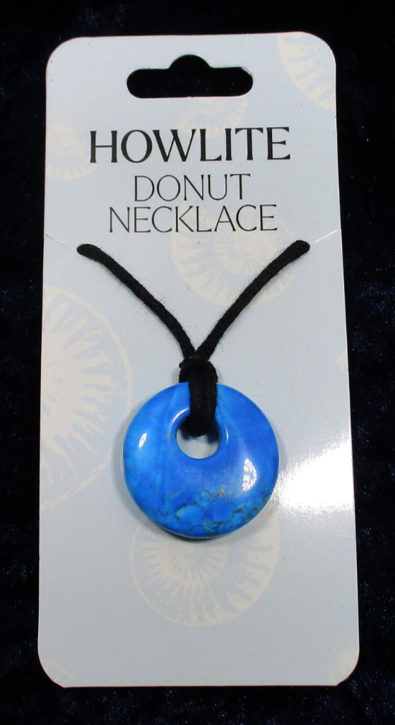 Turquoise Howlite Donut Necklace | Crystal Jewellery | Crystal Necklaces