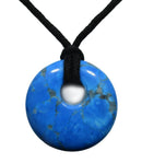 Turquoise Howlite Donut Necklace | Crystal Jewellery | Crystal Necklaces