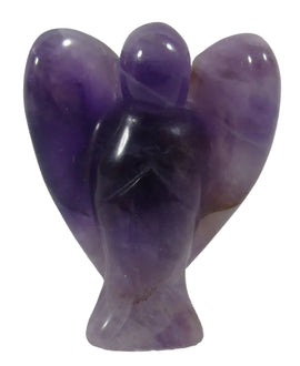 Chevron Amethyst Angel (Small) | Crystal Carvings | Crystal Angels