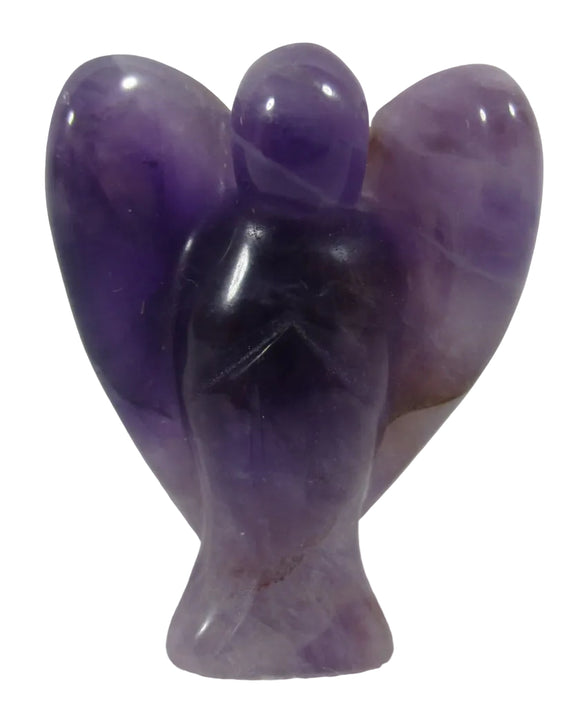 Chevron Amethyst Angel (Small) | Crystal Carvings | Crystal Angels