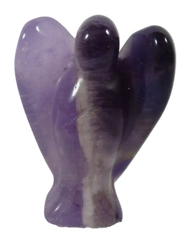 Chevron Amethyst Angel (Small) | Crystal Carvings | Crystal Angels