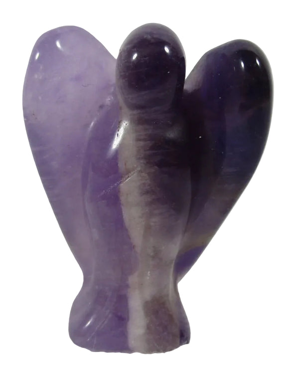 Chevron Amethyst Angel (Small) | Crystal Carvings | Crystal Angels