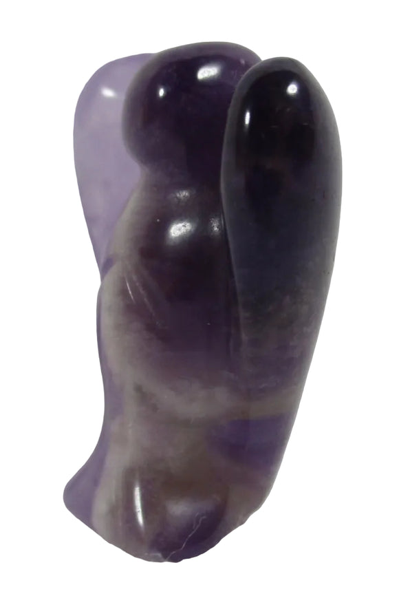 Chevron Amethyst Angel (Small) | Crystal Carvings | Crystal Angels