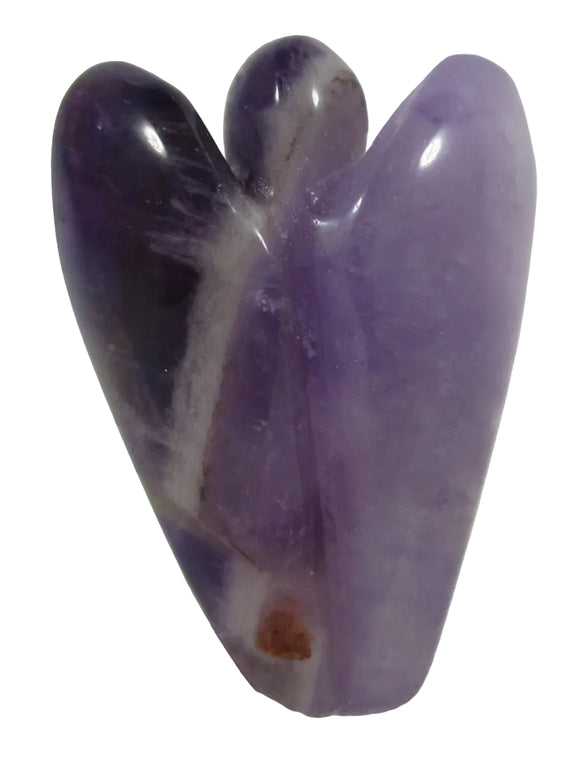 Chevron Amethyst Angel (Small) | Crystal Carvings | Crystal Angels