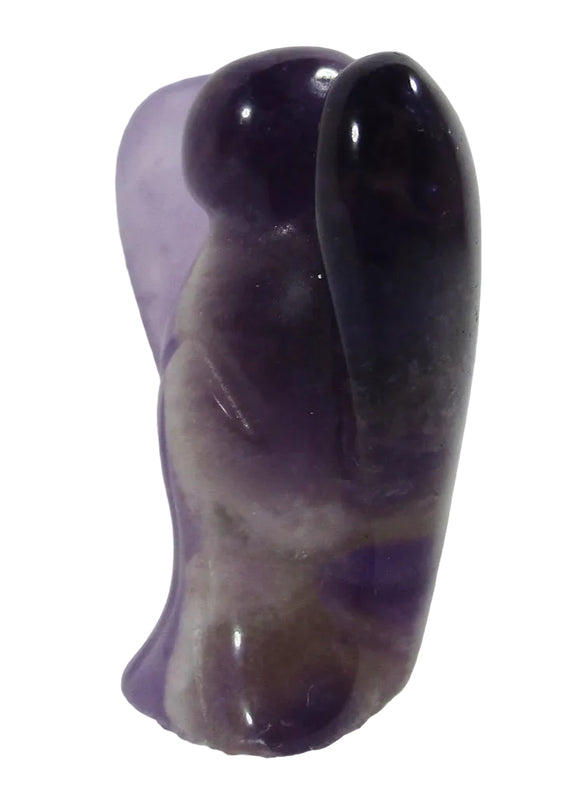 Chevron Amethyst Angel (Small) | Crystal Carvings | Crystal Angels