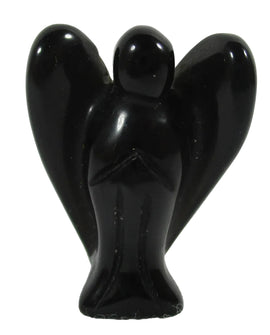 Black Onyx Angel (Small) | Crystal Carvings | Crystal Angels