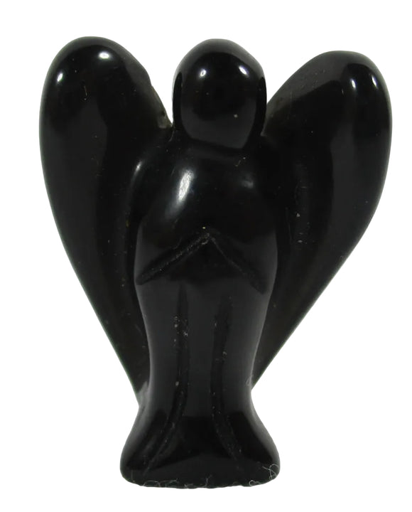 Black Onyx Angel (Small) | Crystal Carvings | Crystal Angels