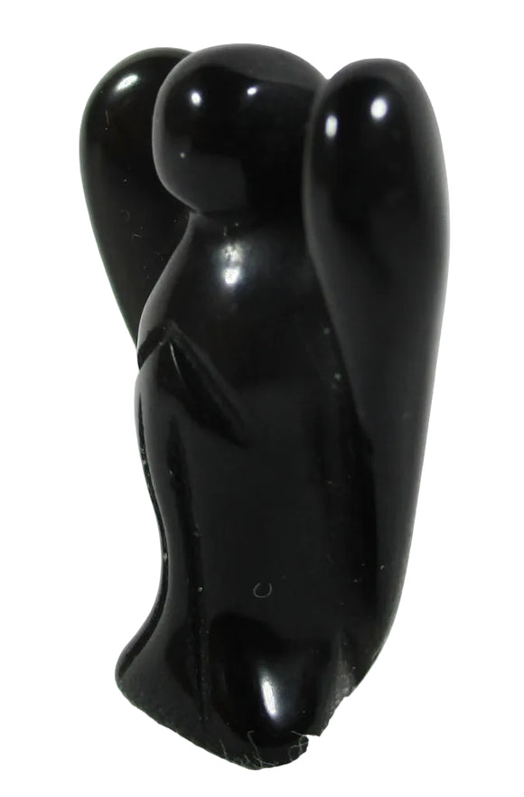 Black Onyx Angel (Small) | Crystal Carvings | Crystal Angels