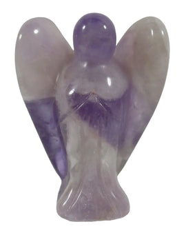 Chevron Amethyst Angel (Small) | Crystal Carvings | Crystal Angels