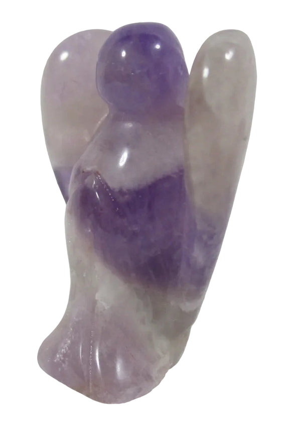 Chevron Amethyst Angel (Small) | Crystal Carvings | Crystal Angels