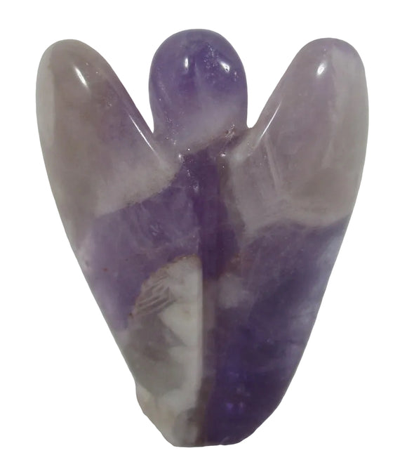 Chevron Amethyst Angel (Small) | Crystal Carvings | Crystal Angels