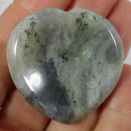 Labradorite  Heart Thumb Stone | Cut & Polished Crystals | Polished Crystal Thumb Stones