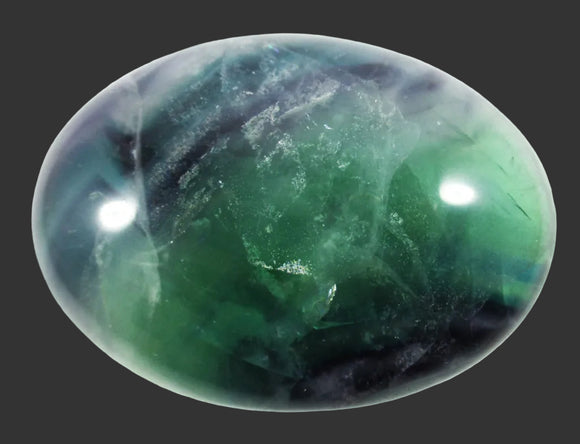 Rainbow Fluorite X Thick Palm Stone | Cut & Polished Crystals | Polished Crystal Palm Stones