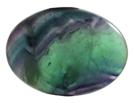 Rainbow Fluorite X Thick Palm Stone | Cut & Polished Crystals | Polished Crystal Palm Stones