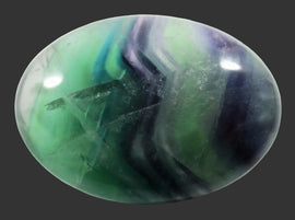 Rainbow Fluorite X Thick Palm Stone | Cut & Polished Crystals | Polished Crystal Palm Stones
