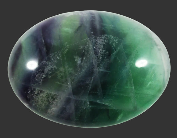 Rainbow Fluorite X Thick Palm Stone | Cut & Polished Crystals | Polished Crystal Palm Stones