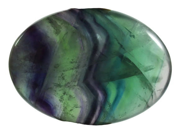 Rainbow Fluorite X Thick Palm Stone | Cut & Polished Crystals | Polished Crystal Palm Stones