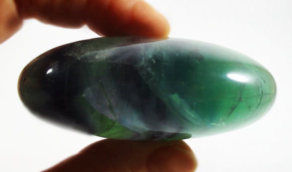 Rainbow Fluorite X Thick Palm Stone | Cut & Polished Crystals | Polished Crystal Palm Stones